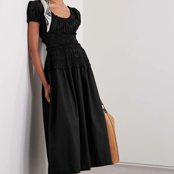 DÔEN Leanne Dress Black XS 100% Organic Cotton - Picture 2 of 15